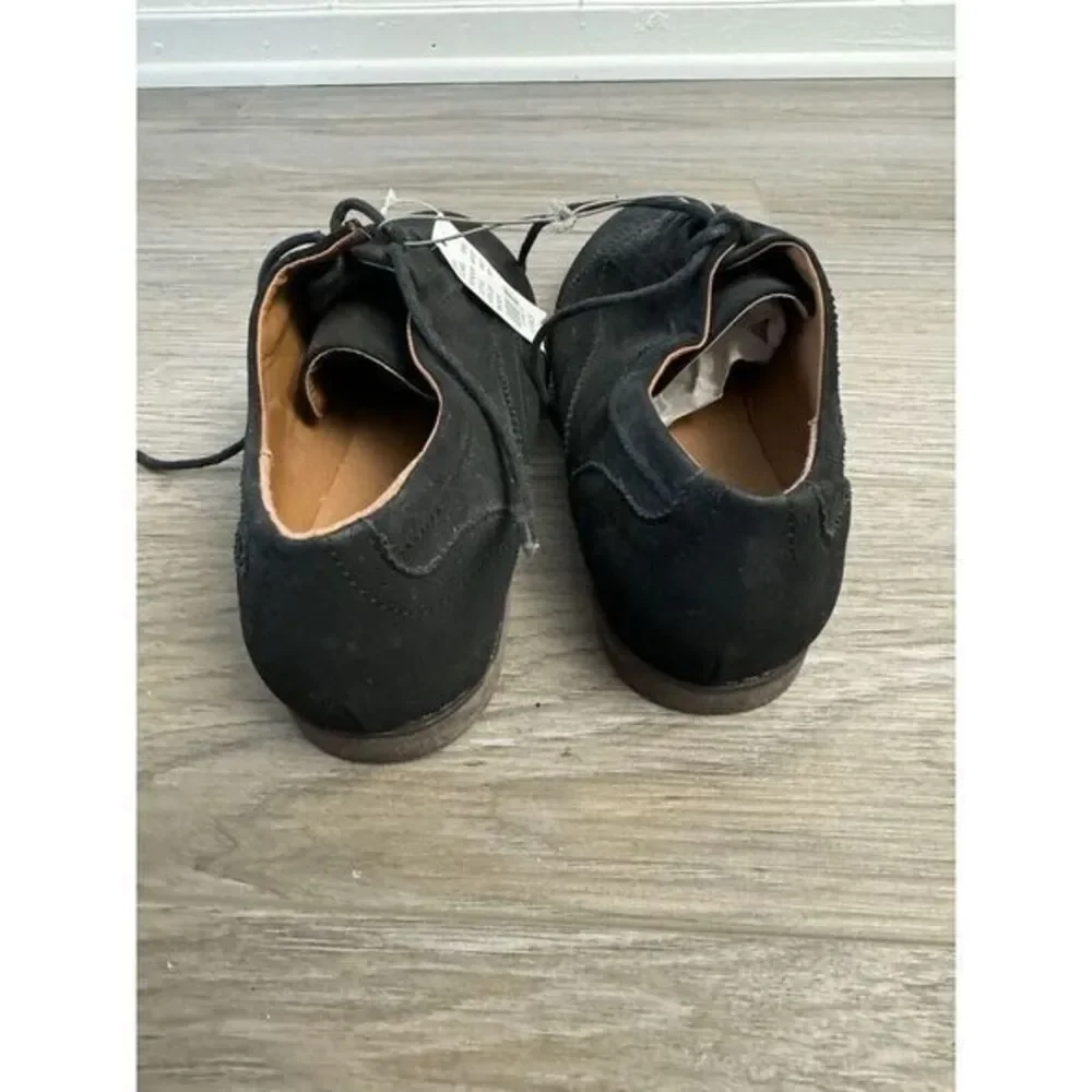 PacSun Women's 10 Black Faux Suede Wingtip Oxford Lace Up Flat‎ Shoes